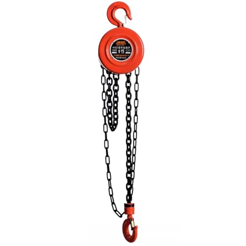 XUHONGYA Caída De Cadena Manual con Freno De Doble Trinquete Polipasto De Cadena Manual Ganchos Giratorios De 360 ​​Grados De Alta Resistencia Polipasto De Cadena De Bloque(3ton-30ft)