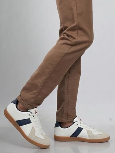 Image of LOQO Men's Lugo White-Navy Sneakers
