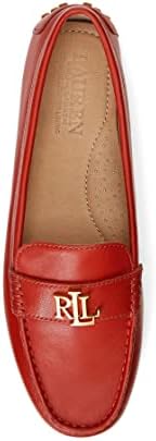 Lauren Ralph Lauren Women's Barnsbury Flats Driver Driving Style Loafer, RED Sunstone, 6 | Image 1