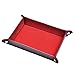 Produktbild Timagebreze Rechteck Aufbewahrung Tablett PU Leder Samt Klappbar WüRfel Tablett Tisch Spiele SchlüSsel Brieftasche MüNze Organizer Tabletts Rot