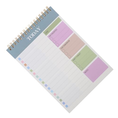 Planificador diario A5 azul para oficina y hogar, cuaderno de lista de tareas sin fecha, 3 uds