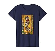 Japonaiserie: Oiran (after Kesa Eisen) by Vincent van Gogh is a daily life portrait painting featuring a courtesan woman from Japan. She is dressed in a traditional kimono and surrounded by bamboo plants. Vintage Post Impressionism Fine Art Portraitu...