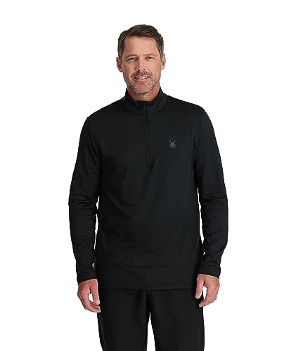 Spyder Mens Prospect 1/2 Zip Black Small at Amazon Men's Clothing