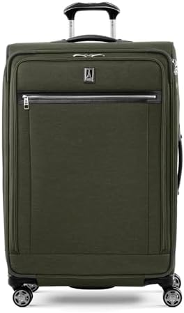 Travelpro Platinum Elite Softside Expandable Checked Luggage, 8 Wheel Spinner Large Suitcase, TSA Lock, Men and Women