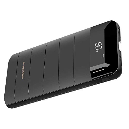 Power Bank X-DRAGON 20100mAh Portable Charger High Capacity Backup Battery Power Pack with LCD Digital Display, Dual 5V2.4A Outputs & 2A Input, Flashlight Compatible with Smartphone, Tablet and More