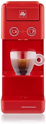 illy 60417 Coffee Maker Machine Y3.3 Iperespresso, Espresso & Filter Capsules Coffee Machine, Compact Design, Red