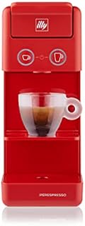 illy 60417 Coffee Maker Machine Y3.3 Iperespresso, Espresso & Filter Capsules Coffee Machine, Compact Design, Red