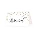 25 Gold Dots VIP Reserved Sign Tent Place Cards for Table at Restaurant, Wedding Reception, Church, Business Office Board Meeting, Holiday Christmas Party, Printed Seating Reservation Accessories