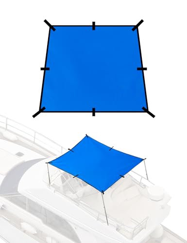 BLUEWING Sunshade for Fishing Boats Shade Canopy Waterproof Durable 1200D Polyester Sun Shade Foldable Umbrella for Protection, 4 * 5 * 4ft