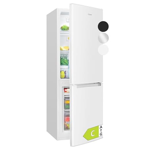 Bomann, KG7359 Réfrigérateur et Congélateur 173L Blanc - 121L Réfrigérateur, 52L Congélateur 4 Étoiles, Éclairage LED, Alarme d'Ouverture, Bac à Légumes, 3 Étagères en Verre, Économie d'Énergie