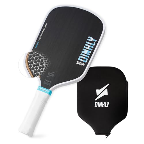 Image of Radial Pro Pickleball Paddle, T700 Raw Carbon Fiber Thermoformed with Foam Injected Wall, USAPA Approved Hybrid Pickle Ball Racket, Engineered for Maximum Spin & Consistency (Matte Black,16mm)