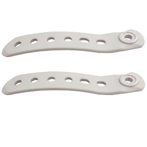 UP100 1 Pair Length 130mm White Curved Snowboard Hole Binding Parts Ankle Ladder Straps for Snowboard Binding System - Thumbnail 2
