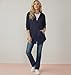 Roaman's Women's Plus Size Fleece Zip Hoodie Sweatshirt - L, Navy
