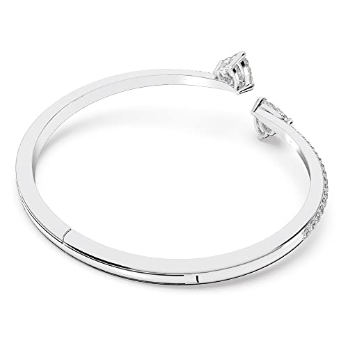 Swarovski Bracciale Rigido Mesmera Attract, Cuore, Bianco, Placcato Rodio - 4