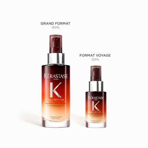 KÉRASTASE Nutritive - Sérum de Nuit 8H - Sans Rinçage - Sérum Cheveux Secs - Sérum Capillaire Nutrition - Renforce - Hydrate & Facilite Le Coiffage - Niacinamide - Cheveux Secs - Longueurs & Pointes