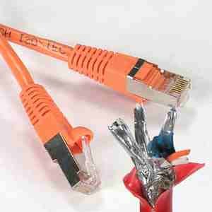 Cable Patch Cat.6 SSTP 10 pies naranja miniatura 1