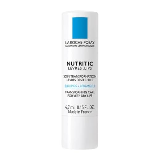 La Roche-Posay Nutritic Lip Balm for Very Dry Lips with Shea Butter, 0.15oz