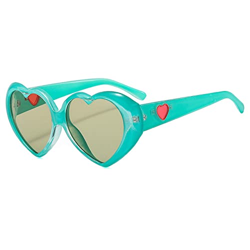 Lunettes de soleil cœur femme pour festival et plage avec verres dégradés protection UV400