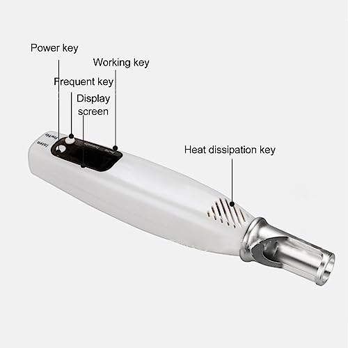 Blue Lighting Spot Remover Pen, Adjust The Strength of The Electric Spot Remover Pen to Reduce Freckles Portable Melanin Decomposition Remove Black Spots for a (US Plug)