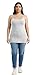 Emmalise Women's Basic Casual Long Camisole Adjustable Strap Cami Layering Top, 3XL, 3Pk, 2Black, White