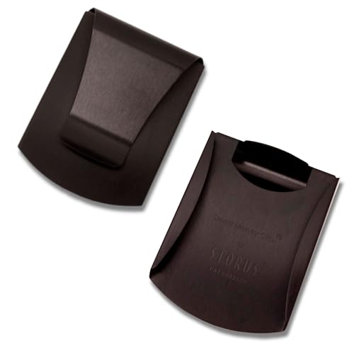 Storus Smart Money Clip Card Holder Metal Wallet Slim Minimalist Front Pocket Wallet for Men, Students, Gift - Matte Black Finish