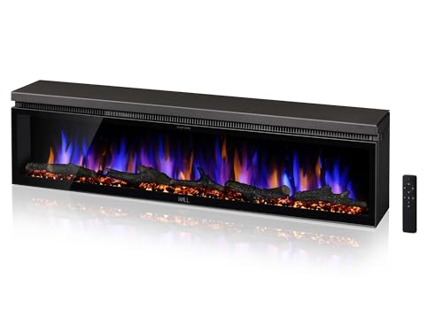 Image of WALL FLAMEBAR Freestanding Electric Fireplace, 40 Inch Wide, Modern Design