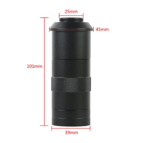 1080P USB HDMI Industrial Digital Electronic Video Microscope Camera & 100X C-Mount Lens With 56-LED Adjustable Ring Light