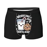 ACEPrints Ich arbeite an Meinem Weihnachtsmann-Körper – Milchkekse-Diät-Boxershorts für Männer und Jungen, ultraweiche, atmungsaktive Unterwäsche