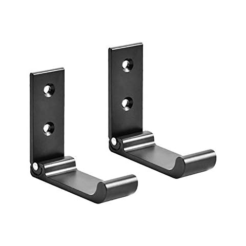 Foldable Wall Hook, 2PCS Aluminum Headphone Holder, Invisible Wall Mount Clothes Hook, Towel Hook Holder, Wall Hook Holder for Coat, Clothes, Kitchen / Bathroom/ Office/ Living Room/ Cabinet (Black) Cover