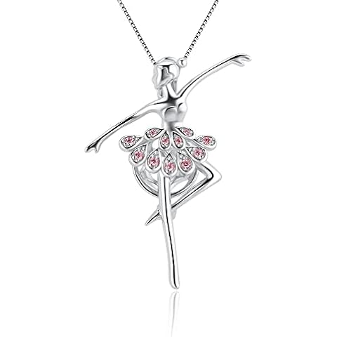 LGSY Sterling Silver Ballet Dancer Cage Pendant Cover