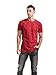 KLIEGOU Mens Hipster Hiphop Tees - Fashion Print T-Shirts Red Wine XL