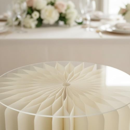Piédestal présentoir gâteau blanc pliable solution gain de place buffet