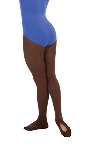 大人用 TotalSTRETCH メッシュ 縫い目あり コンバーチブルタイツ A45 US サイズ: Large カラー: ブラウンの商品画像（Amazon）