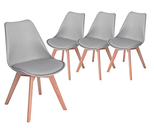 Habita The Shop – Set de 4 Sillas Tipo Eames Minimalistas...