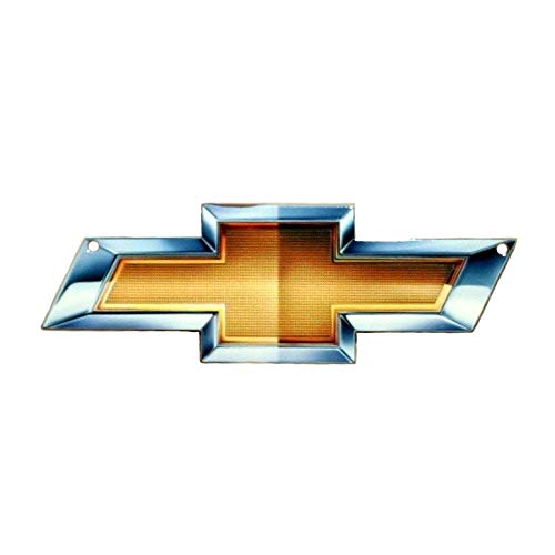 Chevy Bow Tie GM Gold Bowtie Metal Magnet Emblem Art Size: 6\" x 2\" Tool Box Great Gift Item