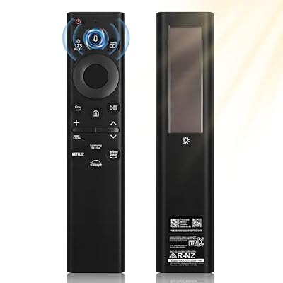 BN59-01385A Solar Voice Remote Replacement for Samsung TV Remote, Compatible with Samsung Smart TVs Ultra HD Neo QLED The Frame and Crystal UHD Series 2021-2023 Models, Black