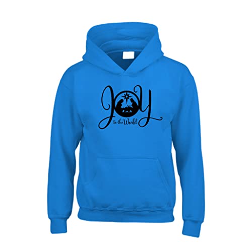 Sweat à capuche violet avec imprimé de Noël Joy to the world taille XXL