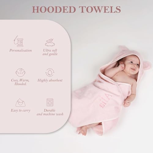 Image of Masilo 100% Cotton Hooded Towel /Ideal for Babies 0-18months / Luxurious and Super Absorbent Baby Towel /Infant to Toddler Wrap Towel with Hood /Soft, Lightweight and Breathable /Bunny /Green