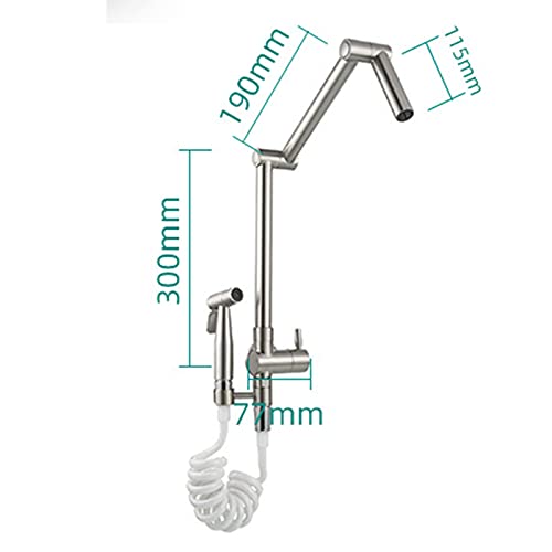 Robinet de cuisine avec pulvérisateur laiton mural pour évier et remplissage pot
