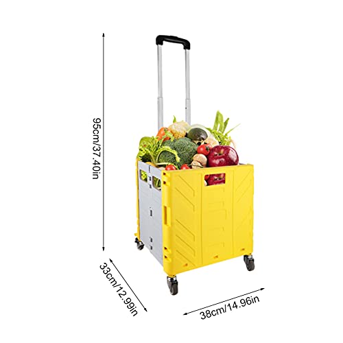 Kristy Trolley mit Rädern, 70 kg Kapazität, zusammenklappbarer Einkaufstrolley, Griff aus Aluminiumlegierung. – Bild 3