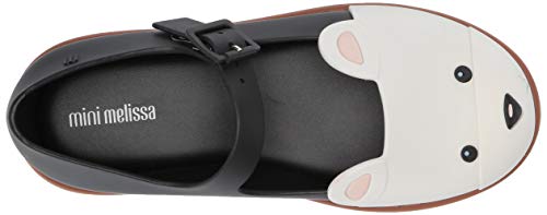 Mini Melissa Baby-Girl's Mini Maggie Bear Mary Jane Flat, Black/White, 5 Medium Us Toddler #TOP4