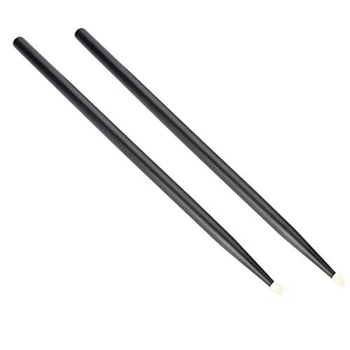Baquetas para batería de madera de arce 5A, 1 par negras y rojas miniatura 3