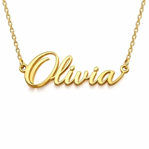Custom Gold Name Necklace for Bride