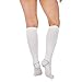 Anti Embolism Compression Stockings, Knee High Unisex Ted Hose Socks 15-20 mmHg Moderate Level (L)