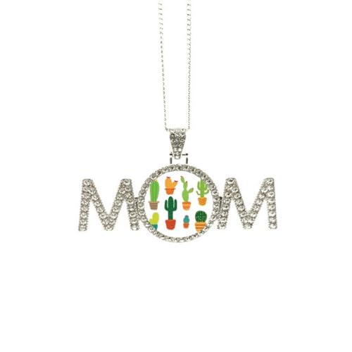 Collier motif cactus en pot : un symbole d'amour éternel pour votre maman chérie