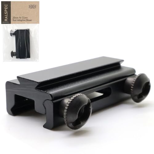 RALSPEC 20mm Weaver Picatinny Rail to 11mm Dovetail Adapter Riser Base ...