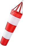 LOLANIUT 0.8 m Windsack für Draussen, Wetterfestes Wetterhahn In Rot Weiss mit...