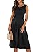ANRABESS Womens Summer Casual Midi Dresses Sleeveless Smocked Elastic Waist Flowy Sundress 2026 Spring Beach Vacation Clothes Black Large