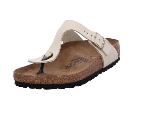 Birkenstock Gizeh Unisex-Sandalen, Ivory Ral 1013, 7.5 UK
