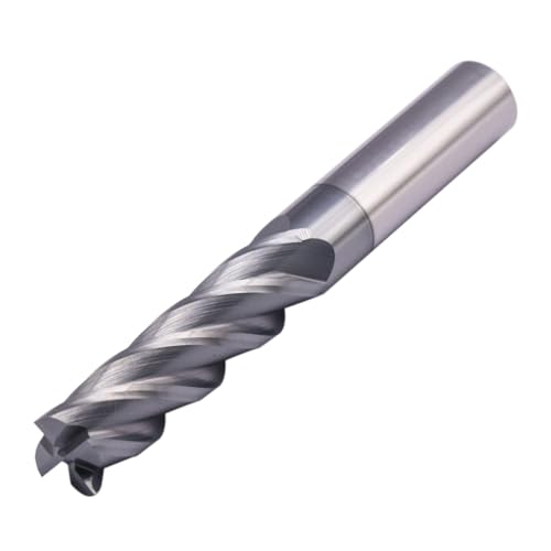 Image of 1 /2 inch 4 Flute Solid Carbide Long Square End Mill, 4 inch OAL, AlTiN Coated | 35 Helix, 1 /2 inch Cutting Dia, 1 /2 inch Shank Dia, 2 inch LOC, for Milling Alloy Steel, Carbon Steel, Cast Iron, Copper